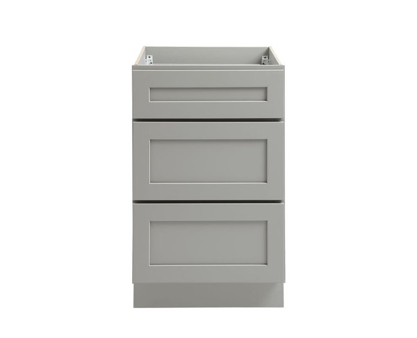 Kitchen And Bath Drawer Base Cabinet 21 X24 X34 5 Shaker Gray 3Db21 Skgr