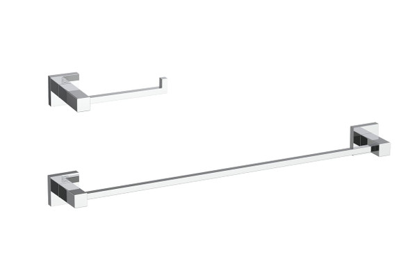 Kitchen And Bath Bathroom Hardware Set 24 X2 7 6 6 X3 1 Chrome Hwb 12S2Pch