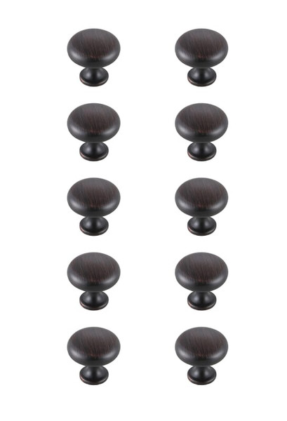 Kitchen And Bath Cadon 1 2 Diameter Oil Rubbed Bronze Mushroom Knob Multipack Set Of 10 Kb2002 Orb 10Pk