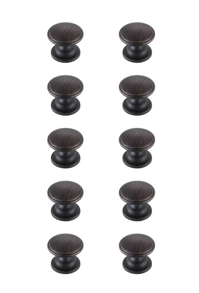 Kitchen And Bath Kaid 1 2 Diameter Oil Rubbed Bronze Mushroom Knob Multipack Set Of 10 Kb2004 Orb 10Pk