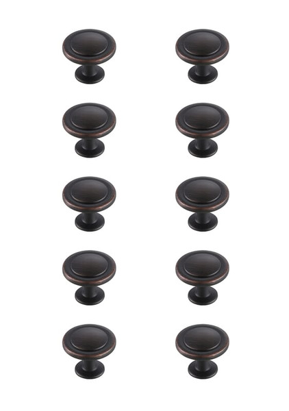 Kitchen And Bath Logyn 1 3 Diameter Oil Rubbed Bronze Mushroom Knob Multipack Set Of 10 Kb2005 Orb 10Pk