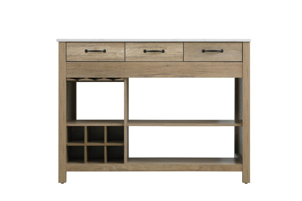 Kitchen And Bath Kitchen Island 3Dw 48 Wx26 Dx36 H Natural Oak Kd0248Nt