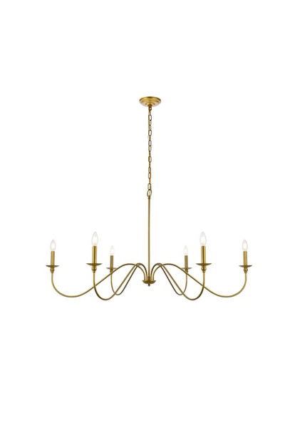 Living District Rohan 48 Inch Chandelier In Brass Ld5056D48Br