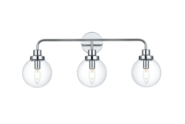 Living District Hanson Wall Sconce L27 6 H11 7 E7 7 C Gl Chrome Ld7035W28C