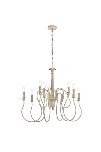 Living District Flynx 9 Lights Pendant In Weathered Dove Ld7045D30Wd