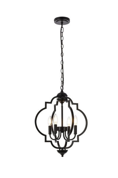 Living District Sandara 4 Lights Pendant In Black Ld7064D16Bk