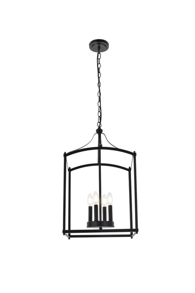Living District Janet 4 Lights Pendant In Black Ld7070D15Bk