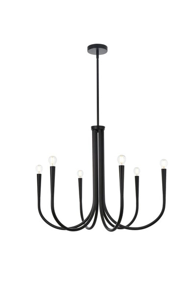 Living District Layne 30 Inch Chandelier In Black Ld722D30Bk