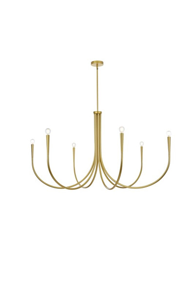 Living District Layne 55 Inch Chandelier In Brass Ld722D55Br