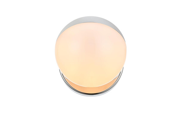 Living District Majesty 1 Light Chrome And Frosted White Bath Sconce Ld7305W5Ch