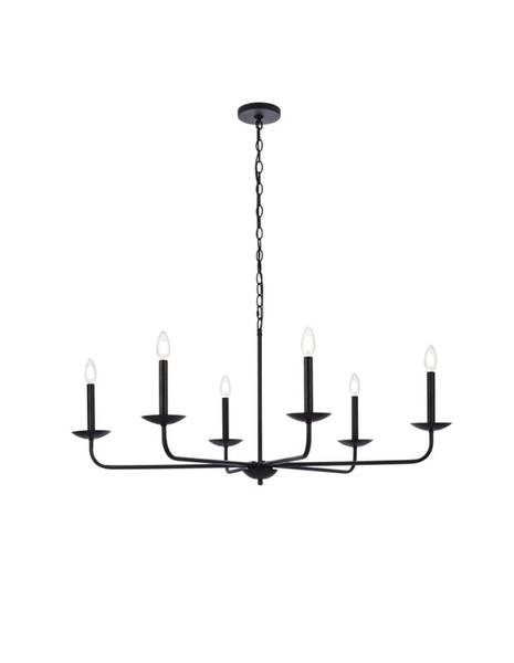 Living District Cohen 42 Inch Pendant In Black Ld812D42Bk