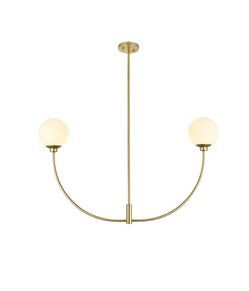 Living District Nyomi 42 Inch Chandelier In Brass Ld816D42Br