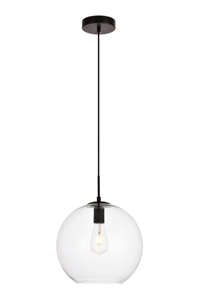 Living District Placido Collection Pendant D11 8 H11 4 Lt 1 Black And Clear Finish Ldpd2114