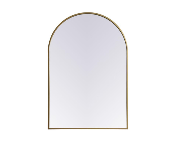 Kitchen And Bath Metal Frame Arch Mirror 27X40 Inch In Brass Mr1A2740Brs