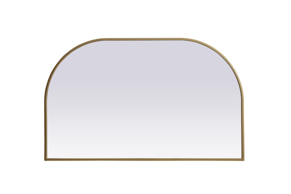Kitchen And Bath Metal Frame Arch Mirror 39X24 Inch In Brass Mr1B3924Brs