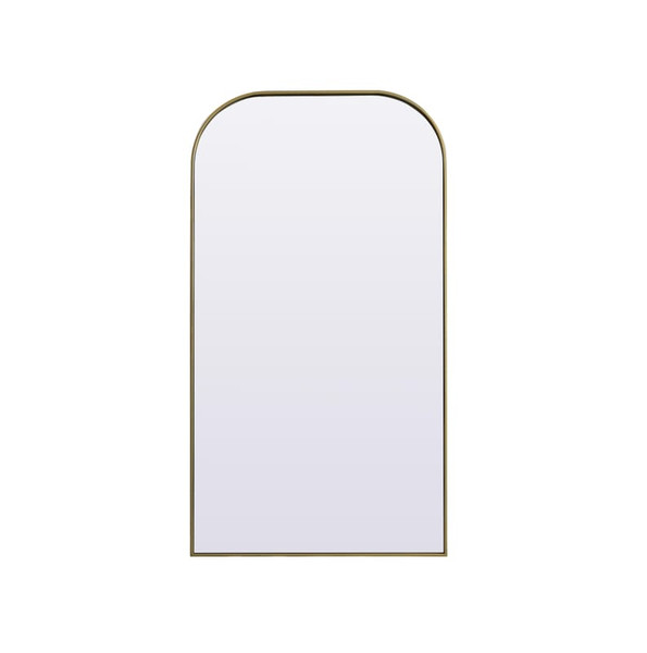Kitchen And Bath Metal Frame Arch Full Length Mirror 35X66 Inch In Brass Mr1Fl3566Brs