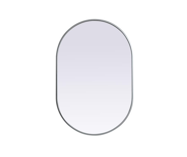 Kitchen And Bath Metal Frame Oval Mirror 24X36 Inch In Silver Mr2A2436Sil