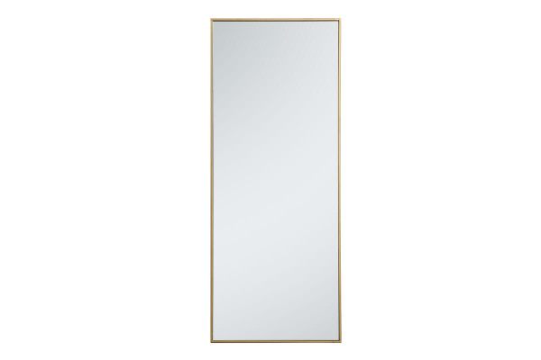 Kitchen And Bath Metal Frame Rectangle Mirror 24 Inch In Brass Mr42460Br
