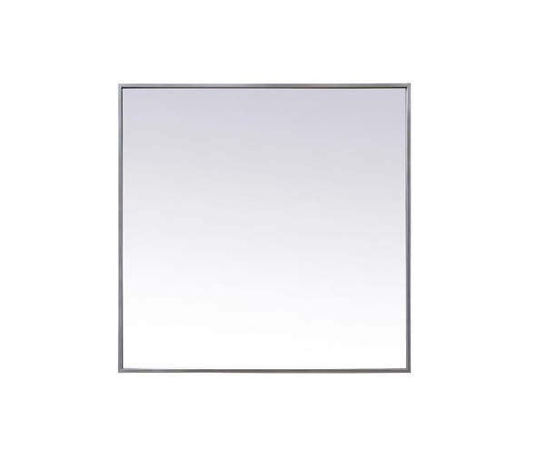 Kitchen And Bath Metal Frame Square Mirror 30 Inch In Silver Mr43030S