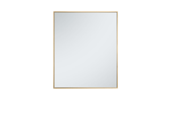 Kitchen And Bath Metal Frame Rectangle Mirror 30 Inch In Brass Mr43036Br