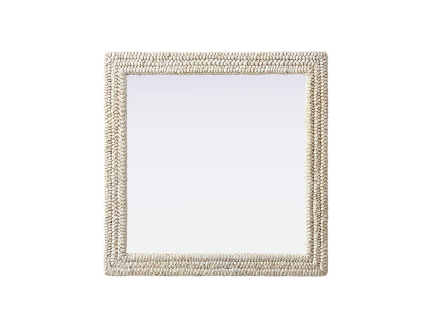 Kitchen And Bath Jute Rope Mirror 36 X36 Linen White Mr4A3636Ln