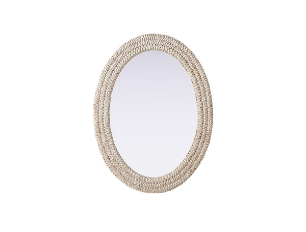 Kitchen And Bath Jute Rope Mirror 27 X36 Linen White Mr4C2736Ln