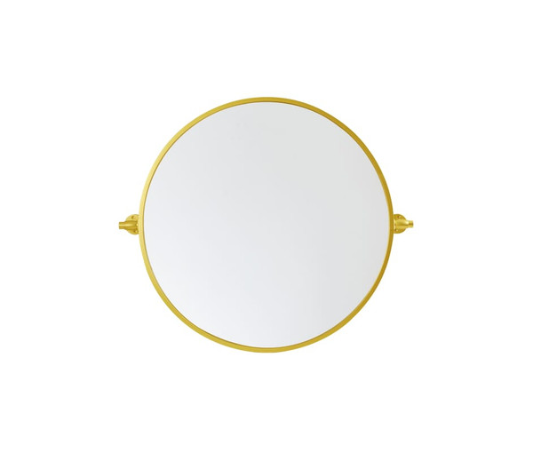 Kitchen And Bath Round Pivot Mirror 24 Inch In Gold Mr6B24Gd