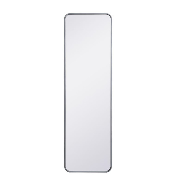 Kitchen And Bath Soft Corner Metal Rectangular Mirror 18X60 Inch In Silver Mr801860S