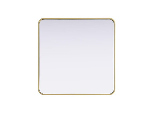 Kitchen And Bath R Corner Square Mirror 30 X30 X2 Brass Mr8A3030Bra