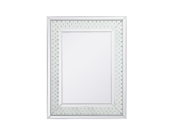 Elegant Decor Sparkle Collection Crystal Mirror 28 X 36 Inch Mr912836