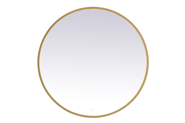 Kitchen And Bath Pier 39 Inch Led Mirror With Adjustable Color Temperature 3000K 4200K 6400K In Brass Mre6039Br