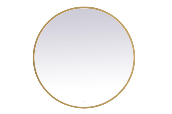 Kitchen And Bath Pier 42 Inch Led Mirror With Adjustable Color Temperature 3000K 4200K 6400K In Brass Mre6042Br