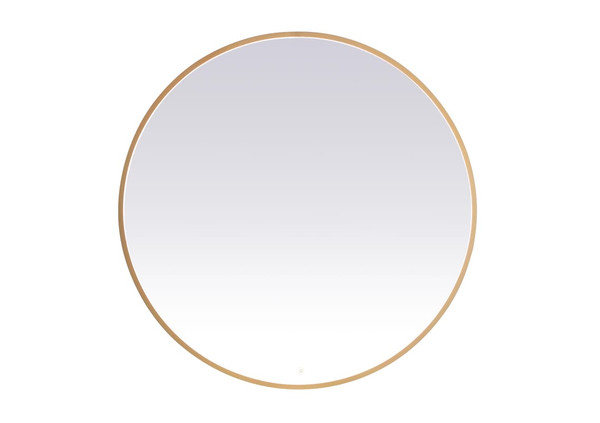 Kitchen And Bath Pier 45 Inch Led Mirror With Adjustable Color Temperature 3000K 4200K 6400K In Brass Mre6045Br