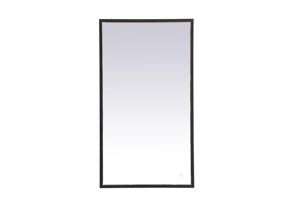 Kitchen And Bath Pier 20X36 Inch Led Mirror With Adjustable Color Temperature 3000K 4200K 6400K In Black Mre62036Bk