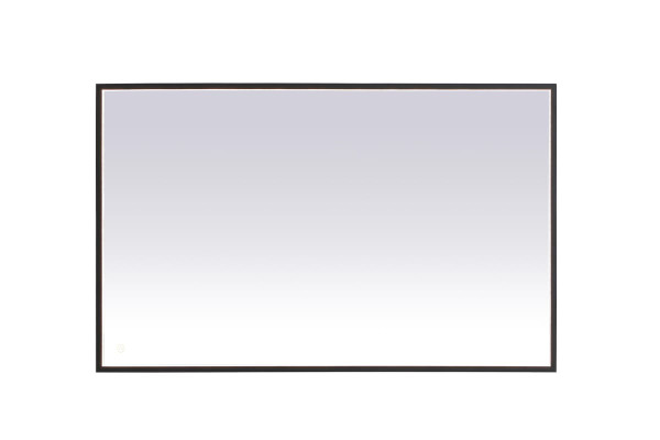 Kitchen And Bath Pier 30X48 Inch Led Mirror With Adjustable Color Temperature 3000K 4200K 6400K In Black Mre63048Bk
