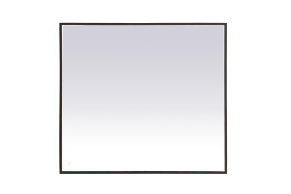 Kitchen And Bath Pier 36X40 Inch Led Mirror With Adjustable Color Temperature 3000K 4200K 6400K In Black Mre63640Bk