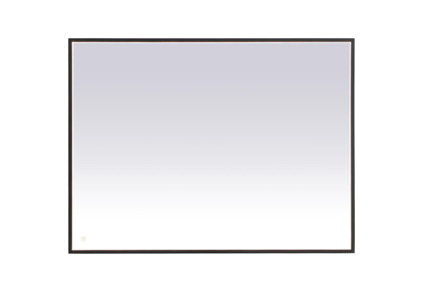Kitchen And Bath Pier 36X48 Inch Led Mirror With Adjustable Color Temperature 3000K 4200K 6400K In Black Mre63648Bk