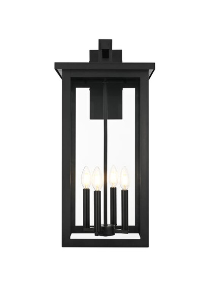 Elegant Lighting Wall Sconce W12 E13 H25 5 L4 Black 1Box Od324W26Bk