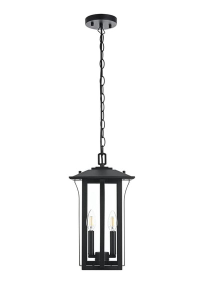Elegant Lighting Outdoor Hanging L9 W9 H16 5 L2 Black Od327H17Bk