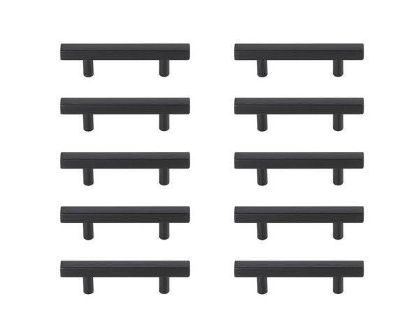 Kitchen And Bath Dior 3 Center To Center Matte Black Bar Pull Multipack Set Of 10 Pl402 3 Mb 10Pk