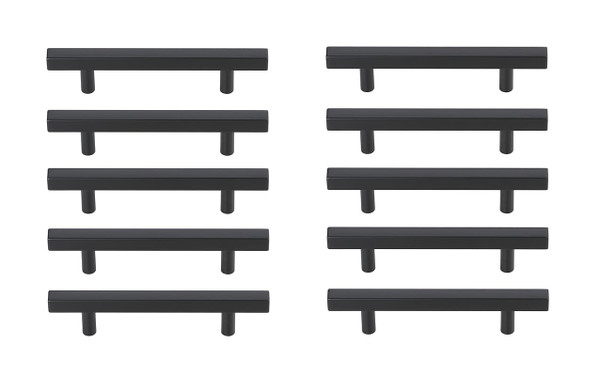 Kitchen And Bath Dior 4 Center To Center Matte Black Bar Pull Multipack Set Of 10 Pl402 4 Mb 10Pk