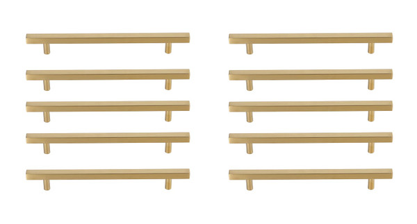 Kitchen And Bath Dior 7 9 16 Center To Center Brass Bar Pull Multipack Set Of 10 Pl402 7 Br 10Pk