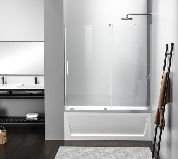 Kitchen And Bath Frameless Tub Door 60 X 60 Polished Chrome Td444 6060Pch