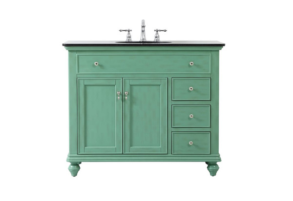 Kitchen And Bath 42 Inch Single Bathroom Vanity In Vintage Mint Vf12342Vm