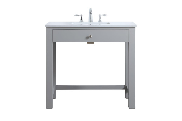 Kitchen And Bath 36 Inch Ada Compliant Bathroom Vanity In Gray Vf14836Gr
