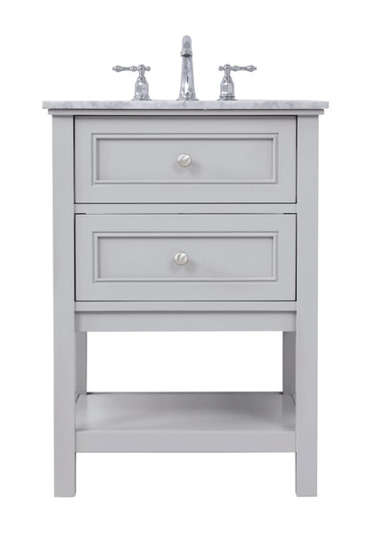 Kitchen And Bath 24 In Single Bathroom Vanity Set In Grey Vf27024Gr
