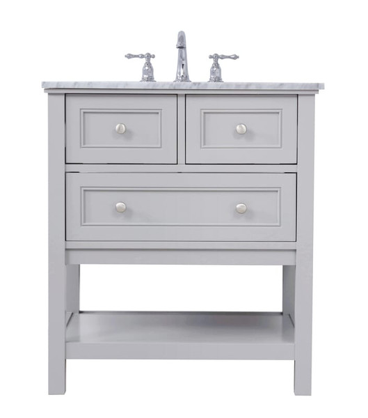 Kitchen And Bath 30 In Single Bathroom Vanity Set In Grey Vf27030Gr