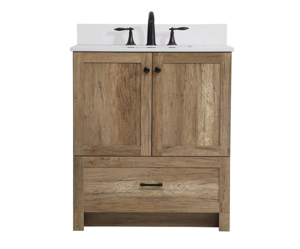 Kitchen And Bath 30 Inch Single Bathroom Vanity In Natural Oak With Backsplash Vf2830Nt Bs