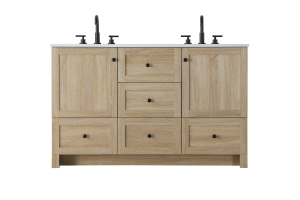 Kitchen And Bath Vanity Cabinet 5Dw 2Dr 54 X19 X34 Mango Wood Vf2854Dmw