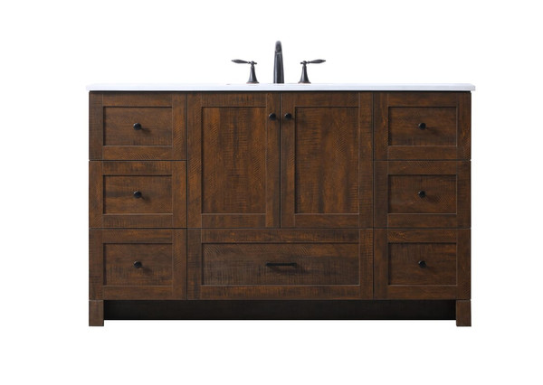 Kitchen And Bath Vanity Cabinet 7Dw 2Dr 54 X19 X34 Expresso Vf2854Ex
